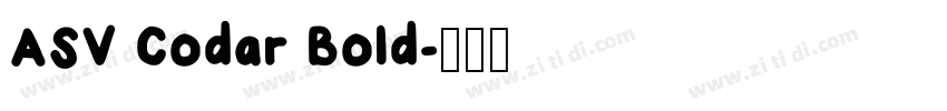 ASV Codar Bold字体转换